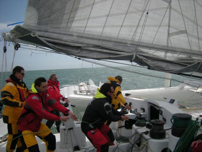 A bord du trimaran ORMA 60 pieds sensation Océan