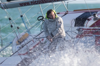 Alain Gautier à bord de GENERALI pour la solitaire du Figaro 2014 - © Jean-Marie Liot / Generali