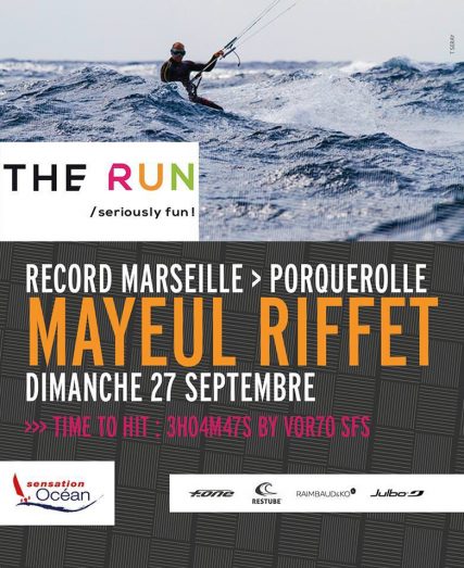 Mayeul Riffet s'élance en Kitesurf sur The Run